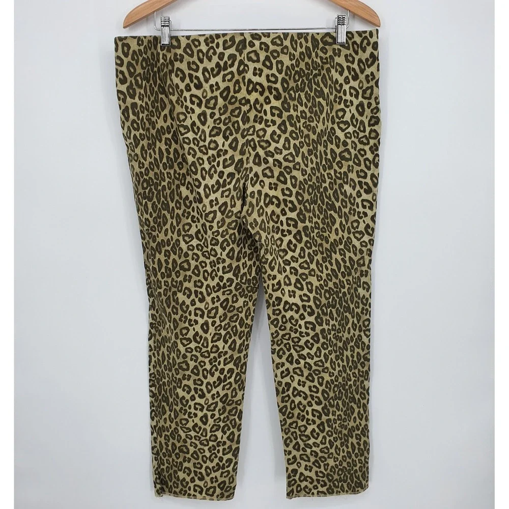 Lafayette 148 NY Cheetah Animal Print Pants & Tank Top Set Maximalism Sz 12/10 - Picture 8 of 10